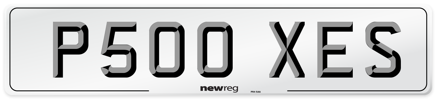 P500 XES Number Plate from New Reg